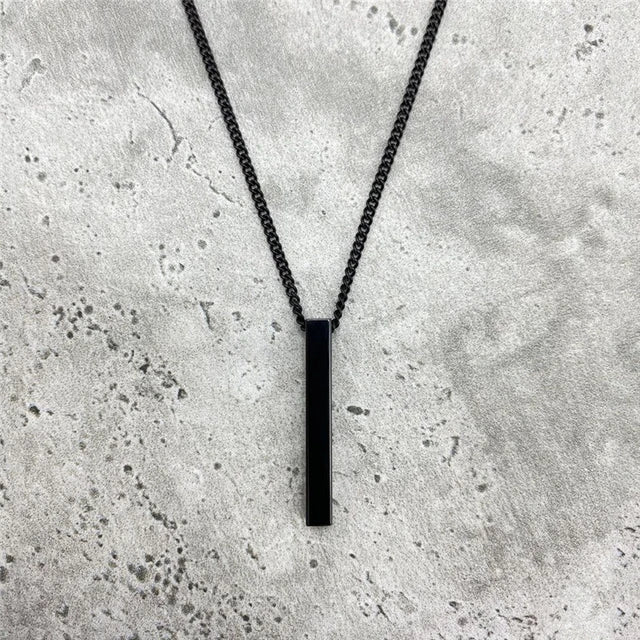 Collar con Colgante Rectangular Clásico para Hombre
